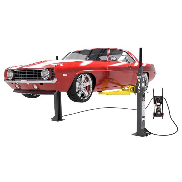 MaxJax M7K Portable Two-Post Car Lift – 7,000 lb Capacity for Low-Ceiling Garages
