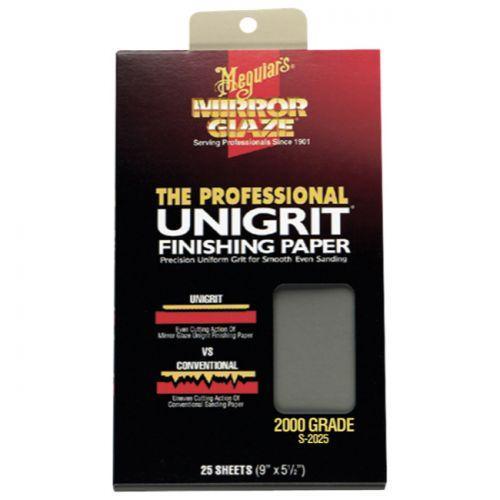 MEGUIAR'S Mirror Glaze Unigrit Finishing Paper - Pack of 25 Sheets