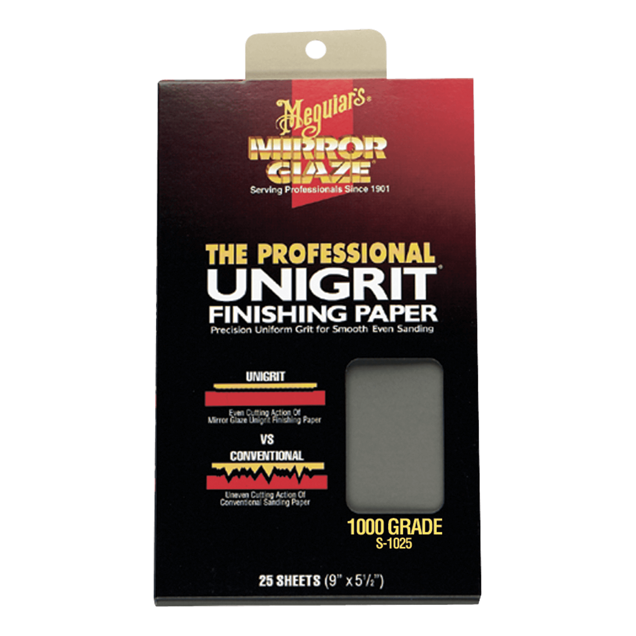 MEGUIAR'S Mirror Glaze Unigrit Finishing Paper - Pack of 25 Sheets