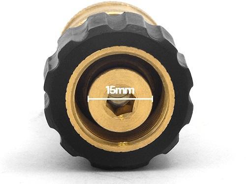 MTM  HYDRO 3/8" QC Brass Coupler x M22 F 15mm Twist Coupler