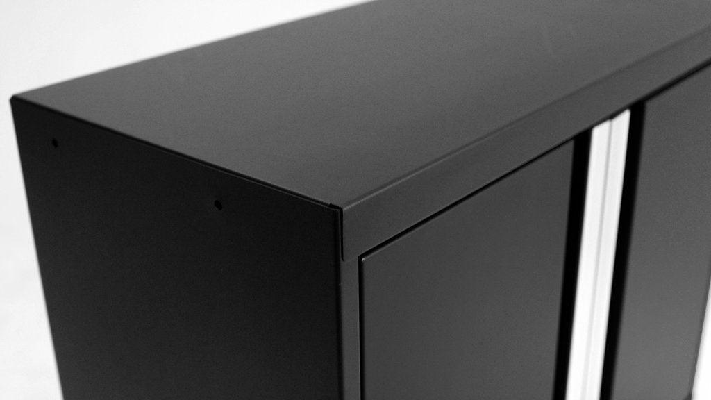 NEWAGE Pro Series 7 Piece Cabinet Set with Base, Wall, Tool Drawer Cabinet, Lockers and 56 in. Worktop