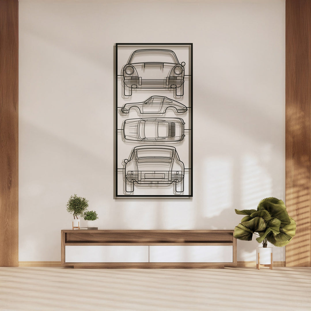 1964 911 (901) Quad Profile Metal Frame Silhouette - MT1455