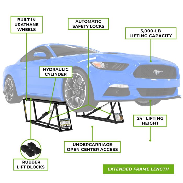 QuickJack 5000TLX Extended Portable Car Lift