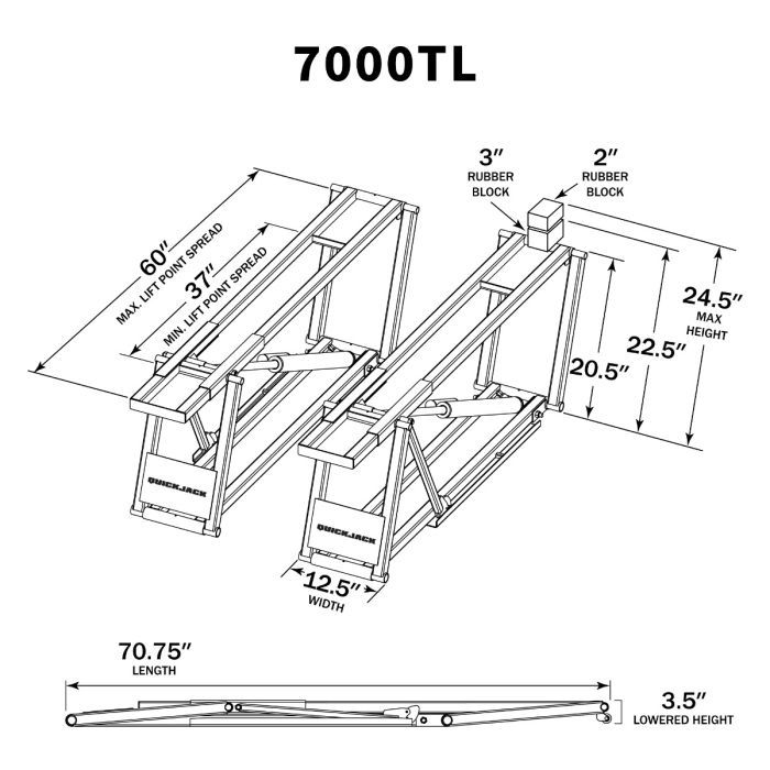 QuickJack 7000TL Portable Car Lift