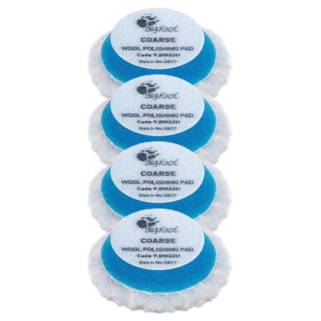 RUPES Blue Coarse Wool Pad 1.25 & 2 Inch (4-Pack)