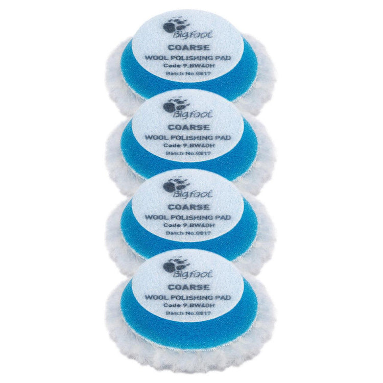 RUPES Blue Coarse Wool Pad 1.25 & 2 Inch (4-Pack)