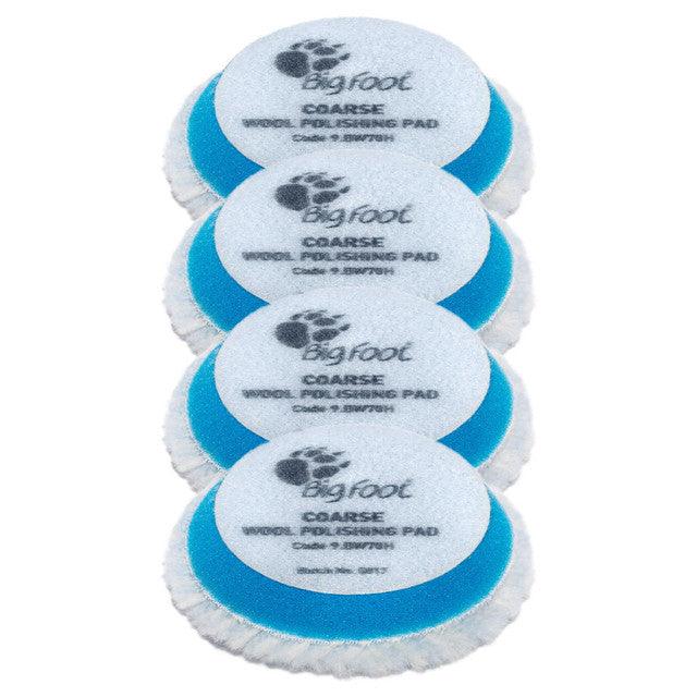 RUPES Blue Coarse Wool Pad 1.25 & 2 Inch (4-Pack)