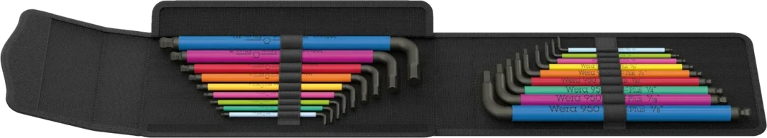 Wera 05133286001 Big Pack Multicolor Hex-Plus Metric & Imperial L-Key Set (19 Pieces)