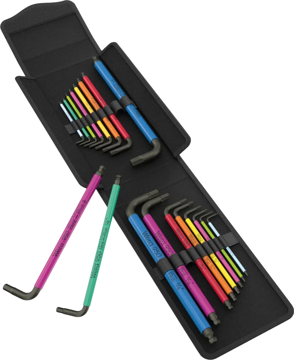 Wera 05133286001 Big Pack Multicolor Hex-Plus Metric & Imperial L-Key Set (19 Pieces)