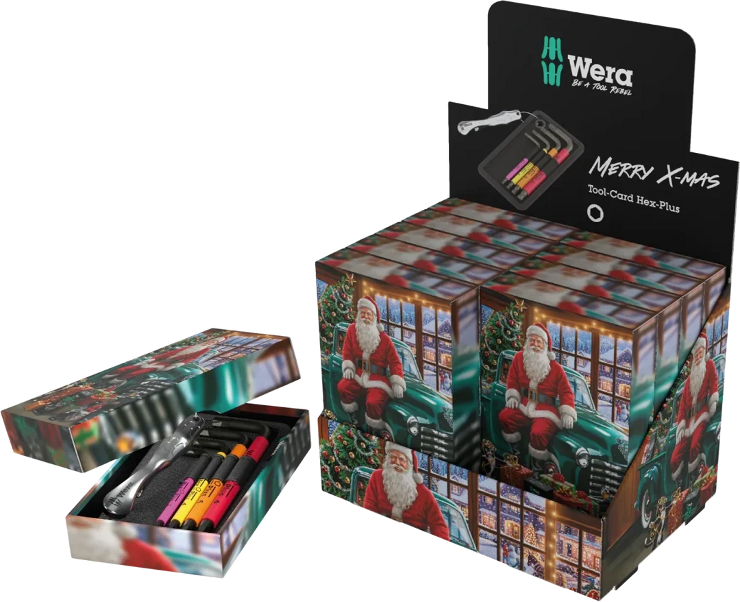Wera 05135825001 Christmas 2026 Hex-Plus L-Key Tool Card Set & Bottle Opener