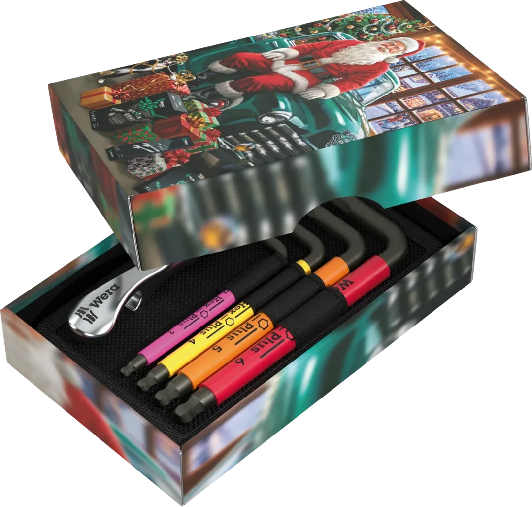 Wera 05135825001 Christmas 2026 Hex-Plus L-Key Tool Card Set & Bottle Opener