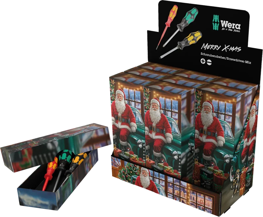 Wera 05136035001 Christmas 2026 Kraftform Screwdriver Set - 3 Piece Holiday Gift Box
