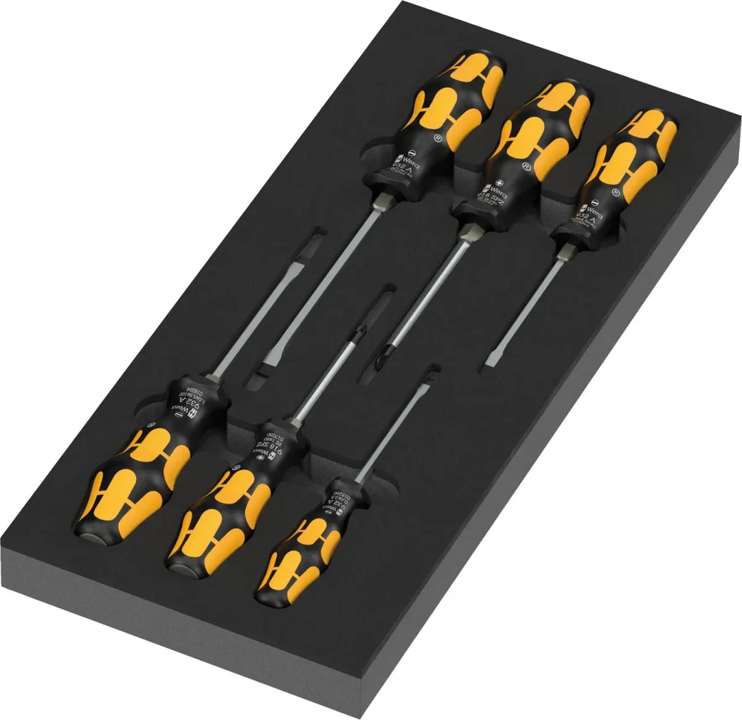 Wera 05150171001 97113 Kraftform Series 900 Chiseldriver Screwdriver Set 2 in Shadow Foam Insert - 7 Piece