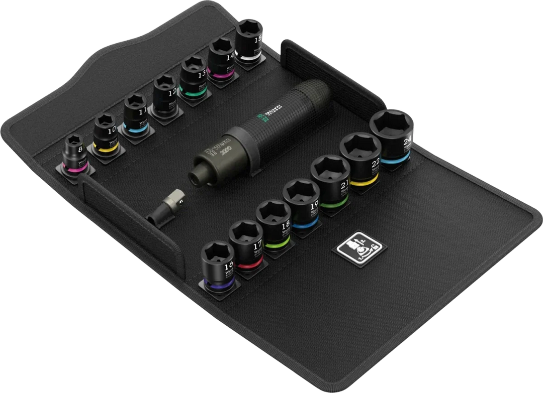 Wera 2090/16 Impaktor 3/8" Drive Metric Impact Driver Socket Set, 16-Piece