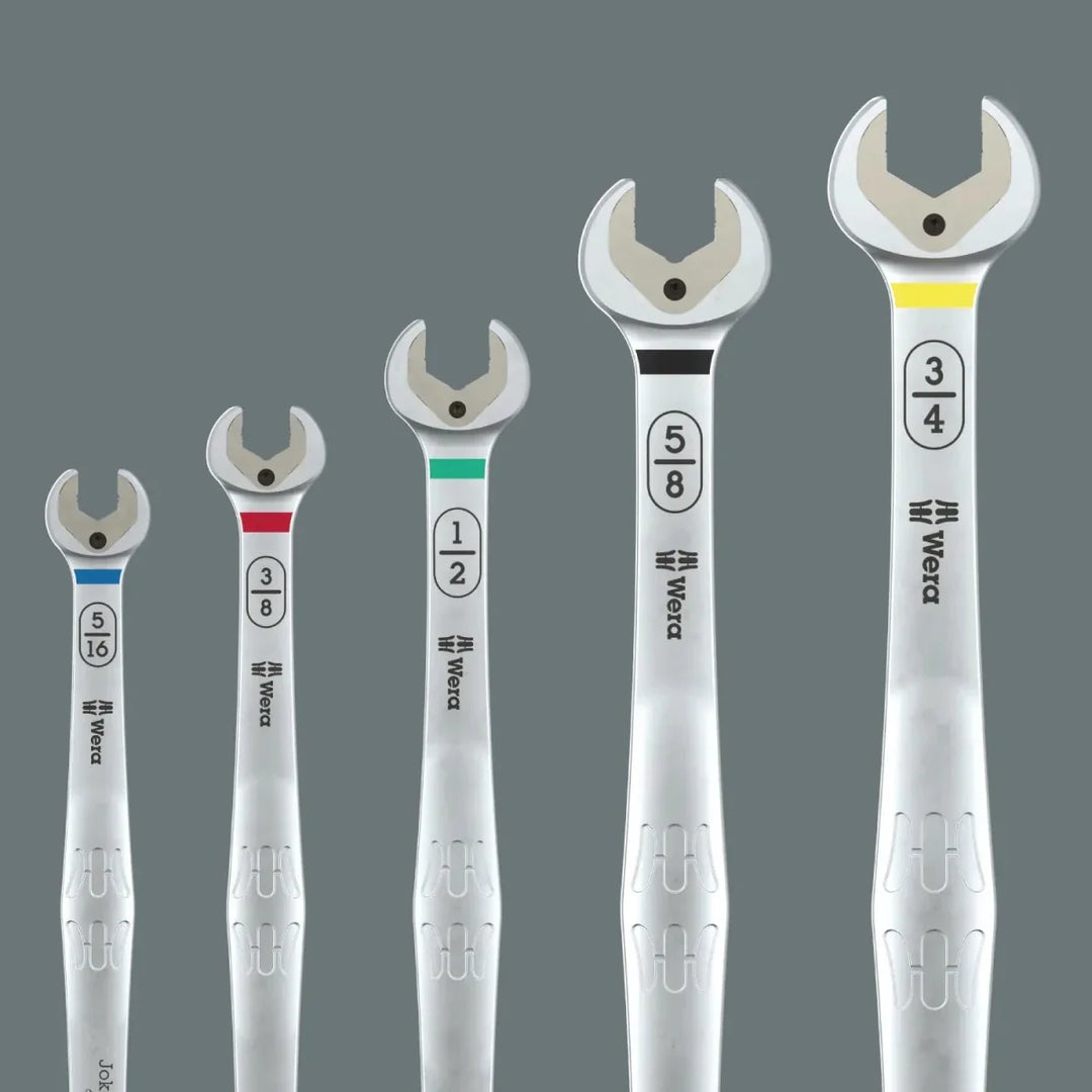 Wera 6007 Joker Imperial 8 Set 1 Ratcheting Combination Wrench Set
