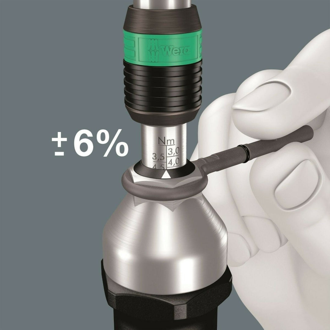 Wera 7442 Adjustable Pistol Grip Torque Screwdriver 3 - 6 Nm 1/4" 05074702001