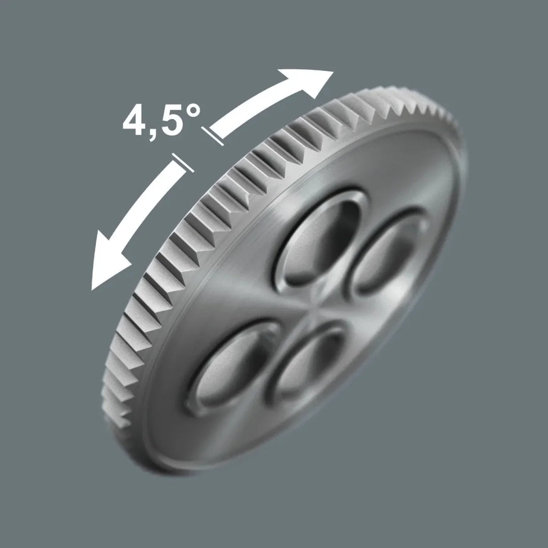 Wera 8010 A Zyklop Comfort 1/4" Drive Ratchet – 80-Tooth Fine Action (05005600001)