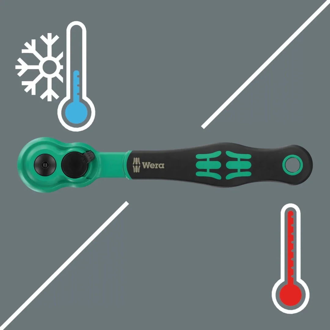 Wera 8010 A Zyklop Comfort 1/4" Drive Ratchet – 80-Tooth Fine Action (05005600001)