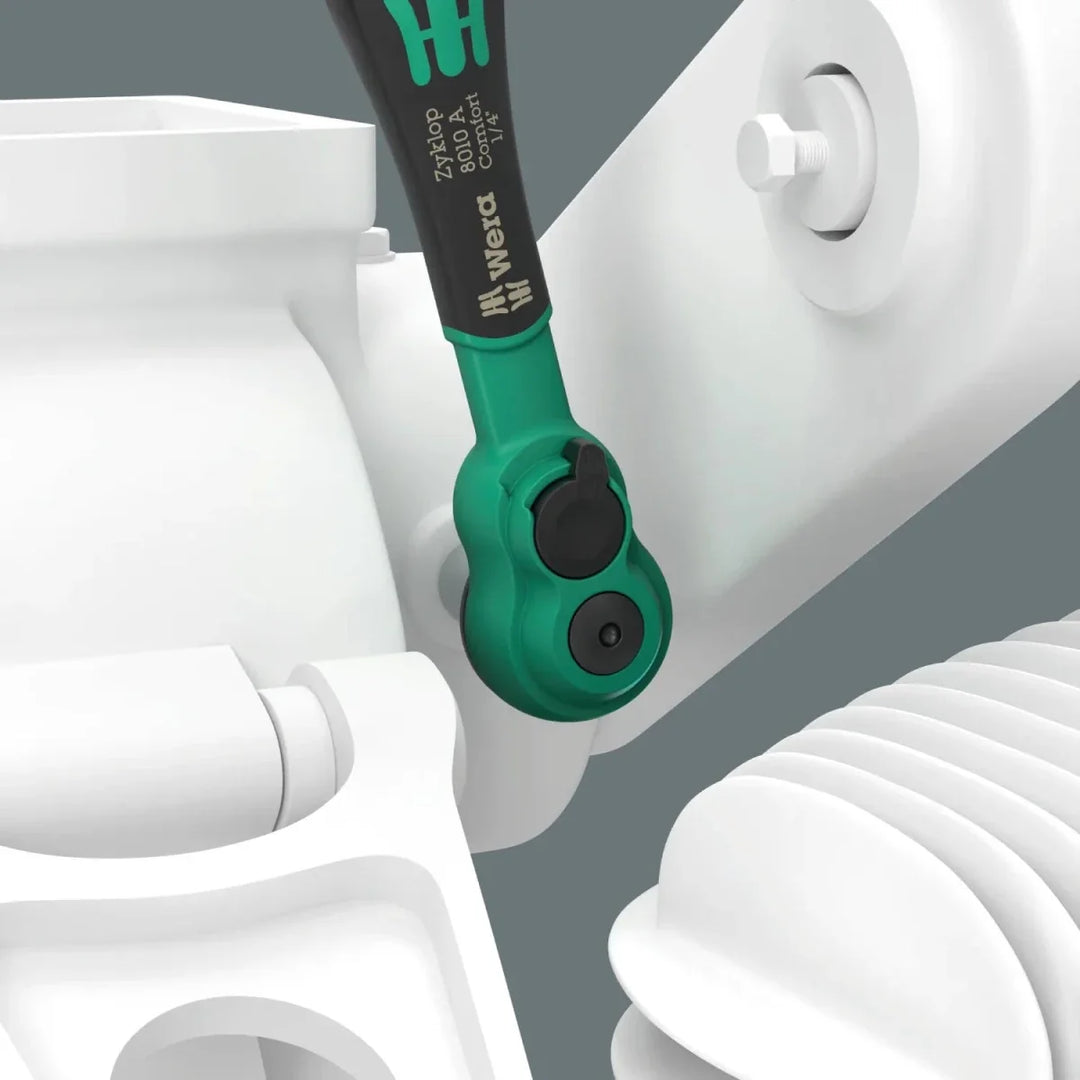 Wera 8100 SA 13 Zyklop Comfort Ratchet Set, 1/4" Drive, Metric, 15 Pieces