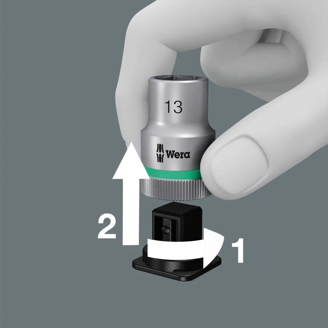 Wera 8100 SA 14 Zyklop Comfort Ratchet Set, 1/4" Drive, Metric, 28 Piece (05005541001)