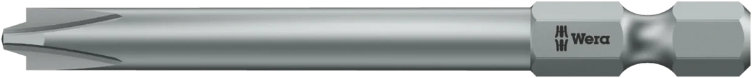 Wera 851/4 PH/S #2 PlusMinus Screwdriver Bit, 1/4" Hex x 70mm (05059721001)