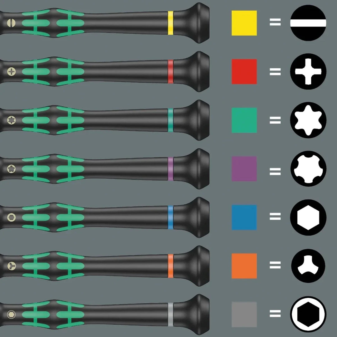 Wera 9716 Foam Insert Kraftform Micro Screwdriver Set 2, 13-Piece (05150107001)