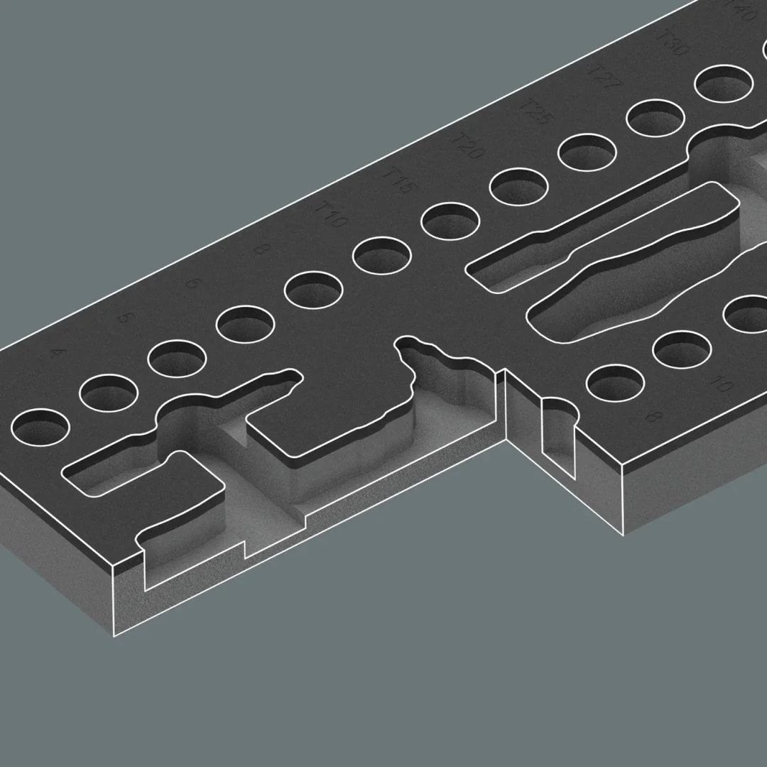 Wera 9727 Foam Insert 8007 A VDE Zyklop Ratchet Set (30 Pieces) - 05150117001