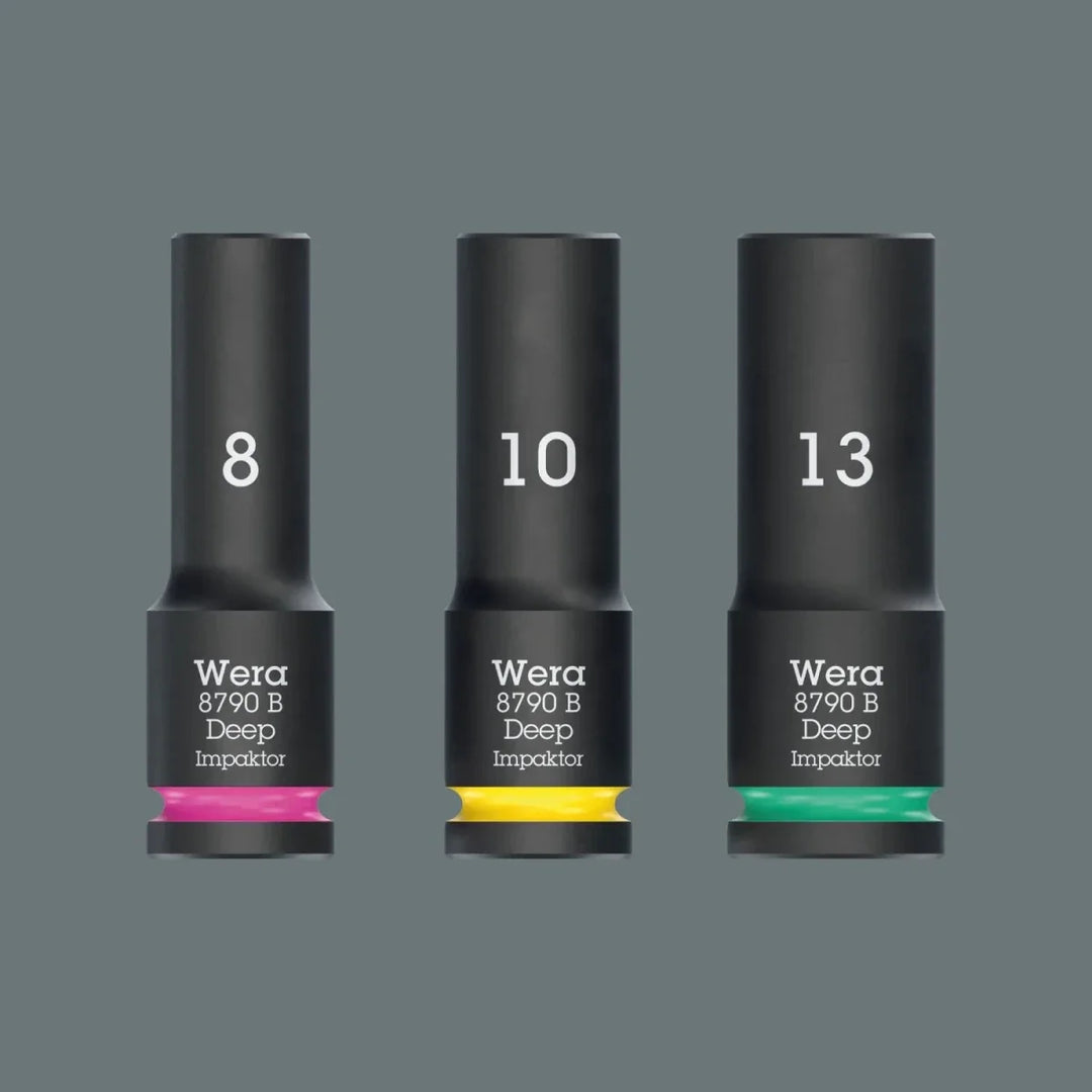Wera 9728 Zyklop B 3/8" Impaktor Deep Socket Set 1 (15 Pc)