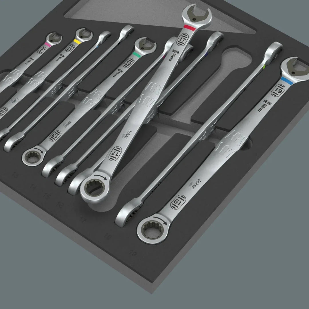 Wera 9735 Foam Insert 6007 Joker Set 1 Ratcheting Wrench Set (12 Pc)