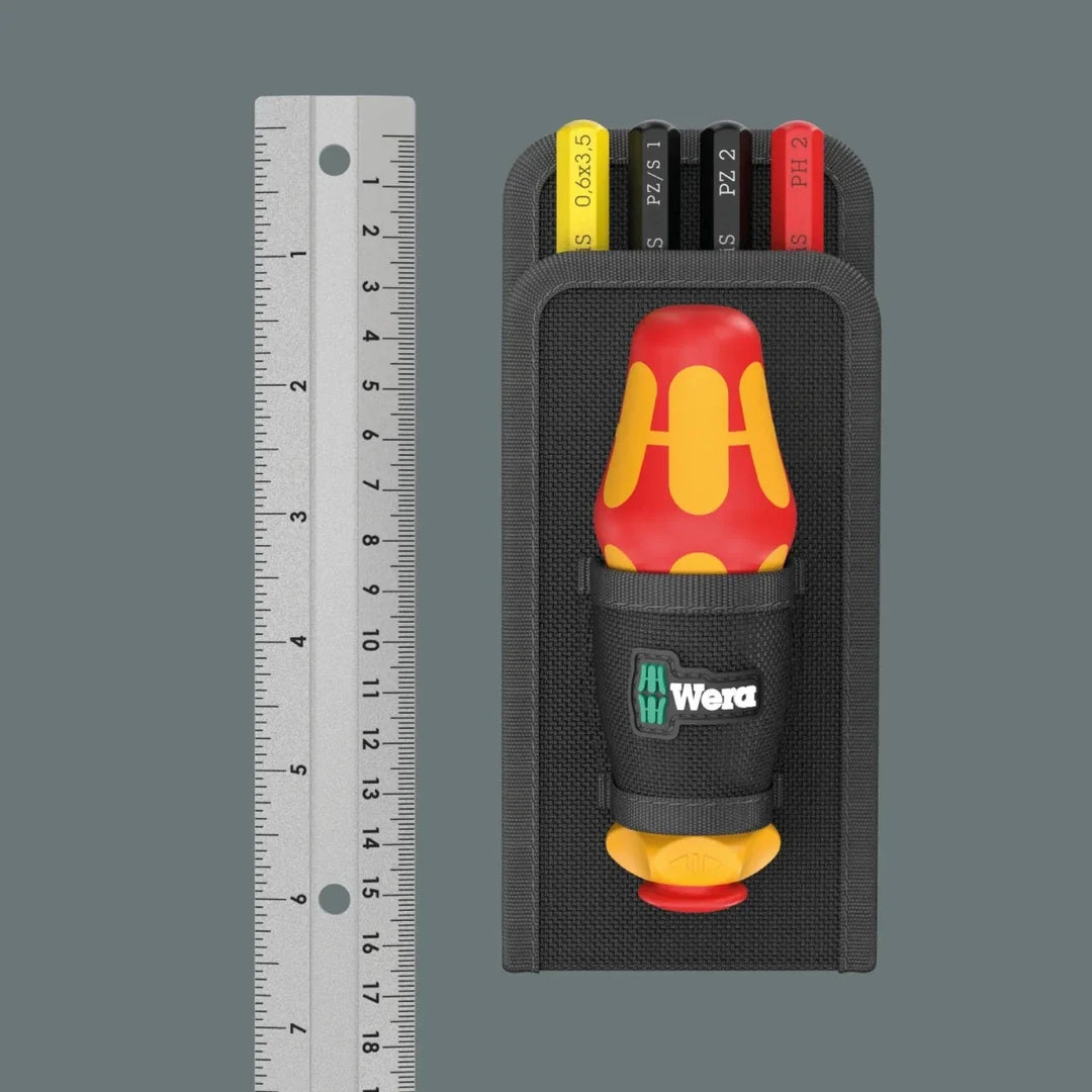 Wera Kraftform Kompakt VDE GO RA 1 Insulated Ratcheting Screwdriver Set, 6-Piece