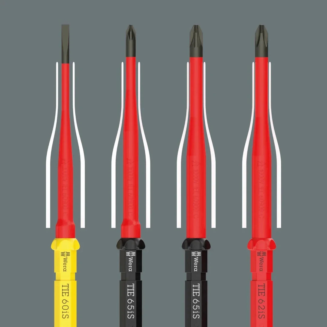 Wera Kraftform Kompakt VDE GO RA 1 Insulated Ratcheting Screwdriver Set, 6-Piece