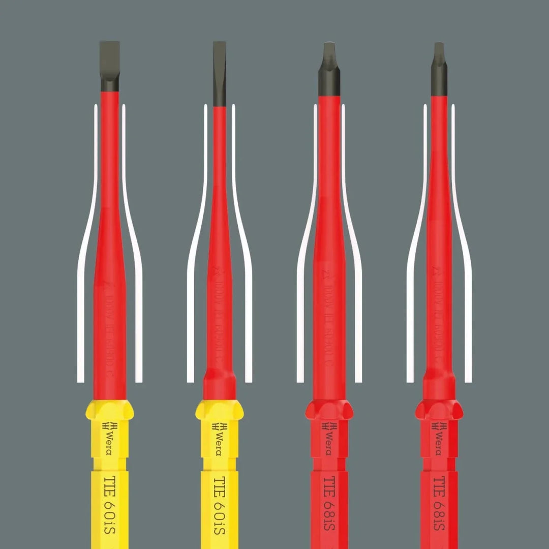 Wera Kraftform Kompakt VDE GO RA 3 Insulated Ratcheting Screwdriver Set - 5 Piece (05006622001)