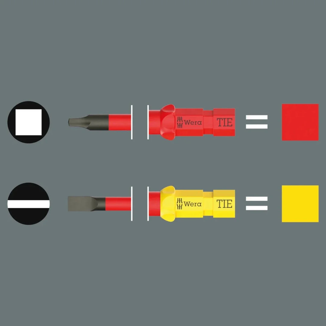 Wera Kraftform Kompakt VDE GO RA 3 Insulated Ratcheting Screwdriver Set - 5 Piece (05006622001)