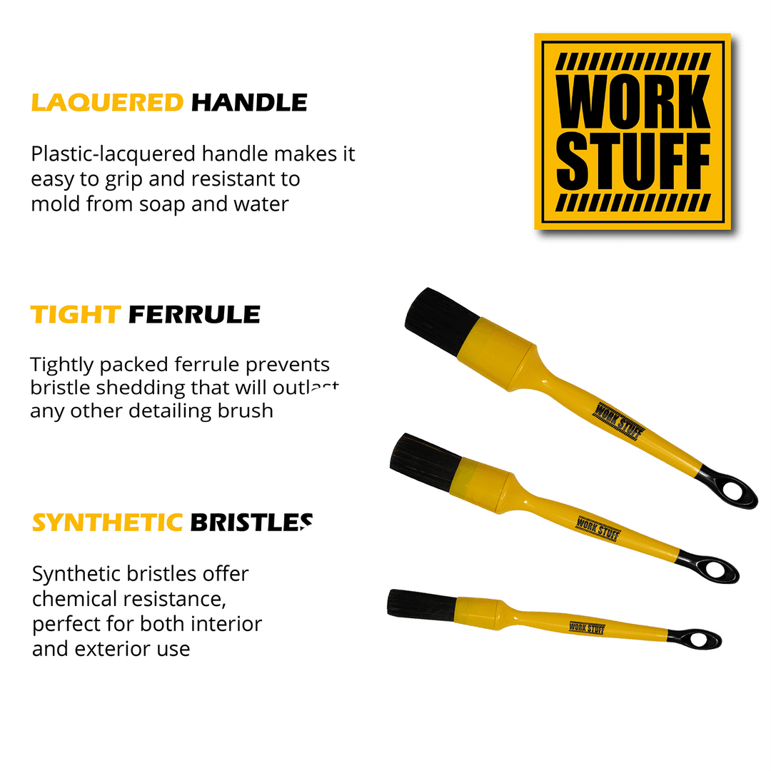 WORK STUFF Detailing Brush Black 3 pack