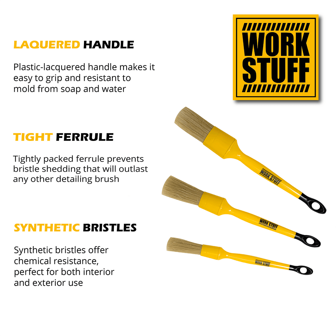 WORK STUFF Detailing Brush Classic 3 Pack