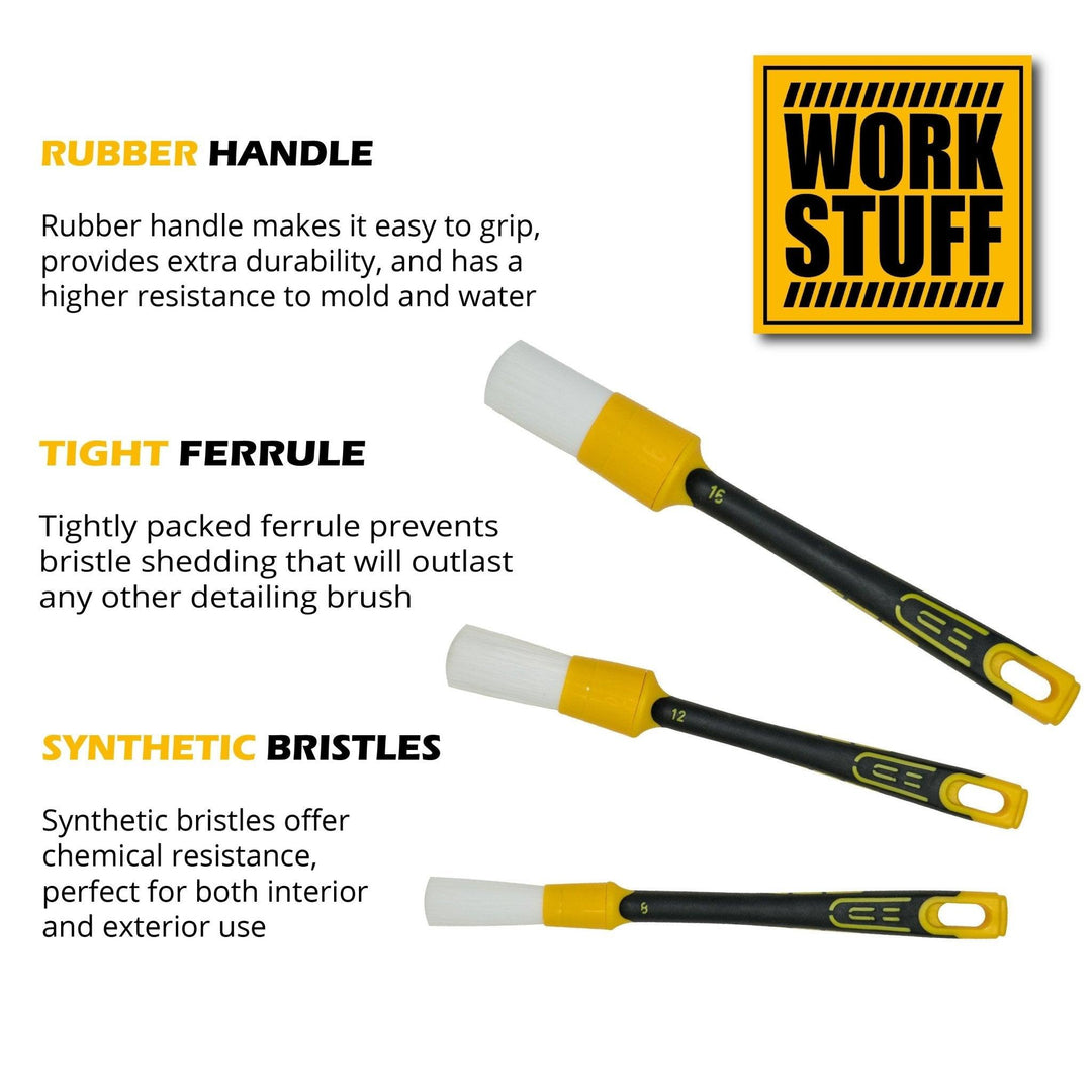 WORK STUFF Detailing Brush - Rubber Albino (Chemical Resistant)