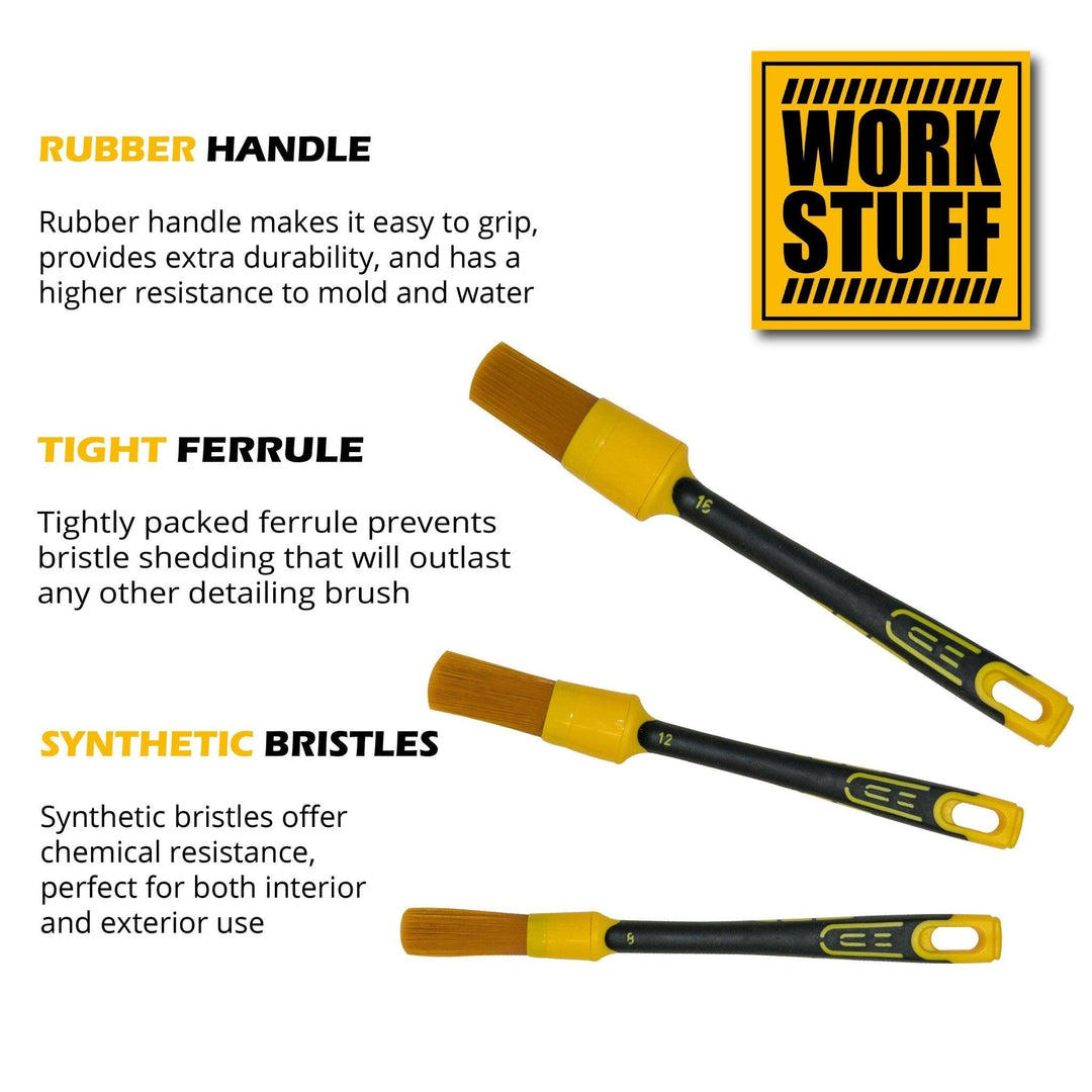 WORK STUFF Detailing Brush - Rubber Albino Orange (Chemical Resistant)