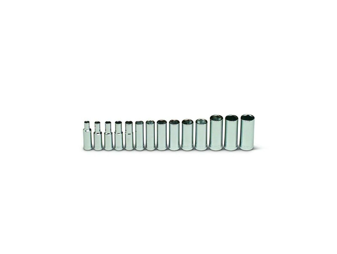 Wright Tool 6 Point Deep Socket Set 14 Piece 3/8" Drive Metric 355